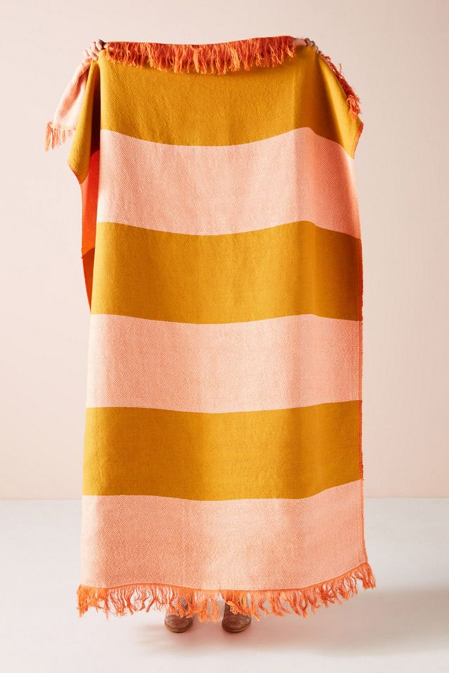 Woven Darby Stripe Throw Blanket #1