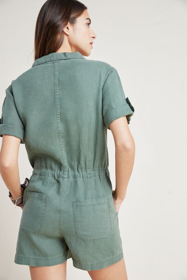 Sanctuary linen utility clearance romper