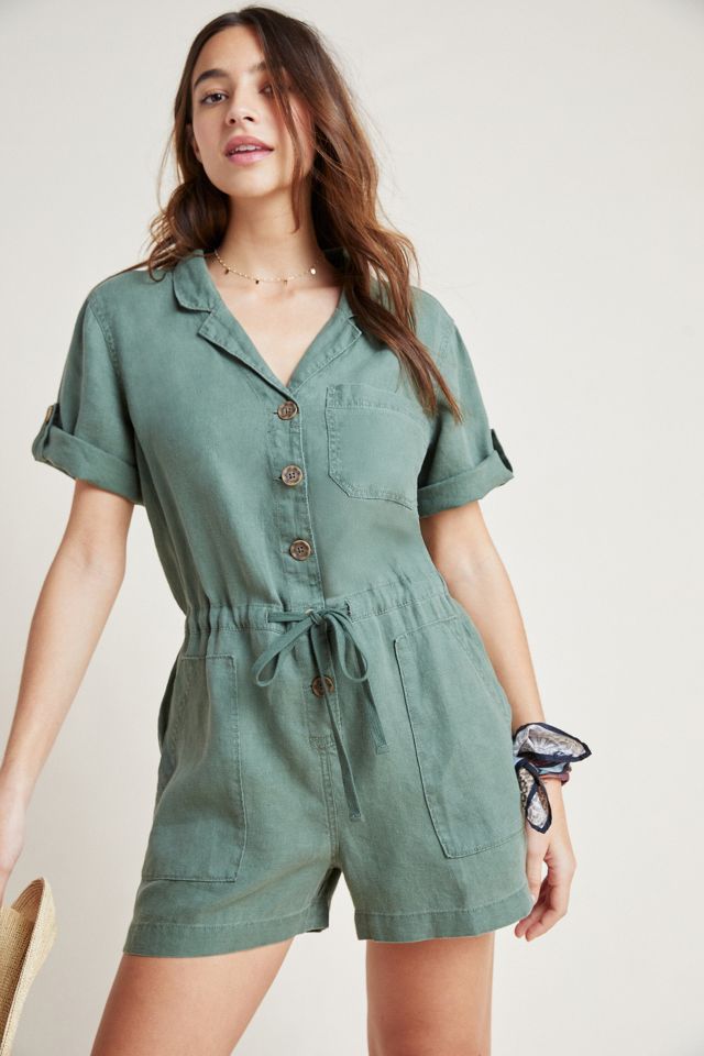 Sanctuary Linen Utility Romper