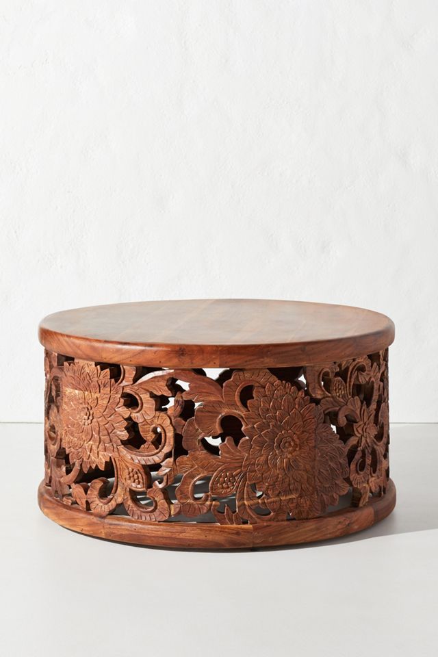 Handcarved Lotus Coffee Table #1