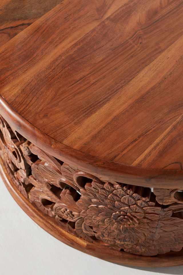 Handcarved Lotus Coffee Table #3
