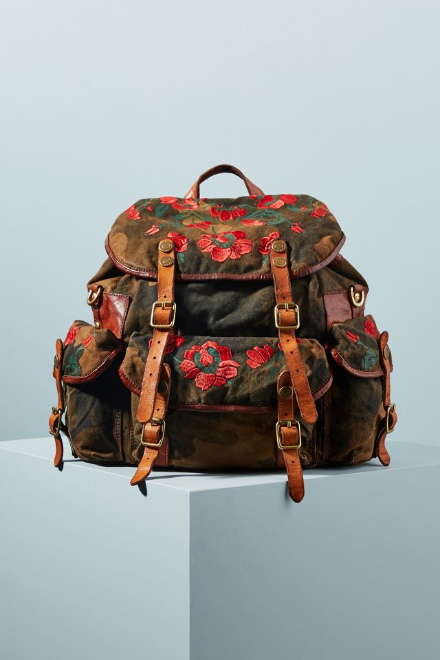 Campomaggi Embroidered Camo Backpack