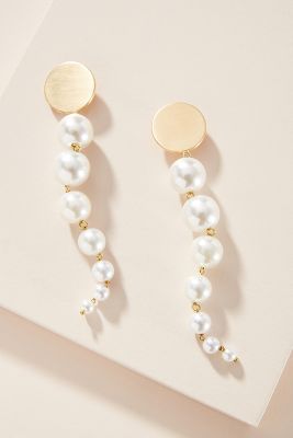 NEW online Anthropologie Mignonne Gavigan Margot Pearl Drop Earrings