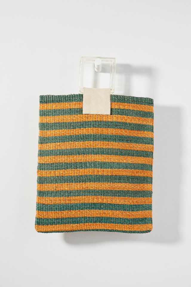 Aranaz Nala Striped Straw Tote Bag #1