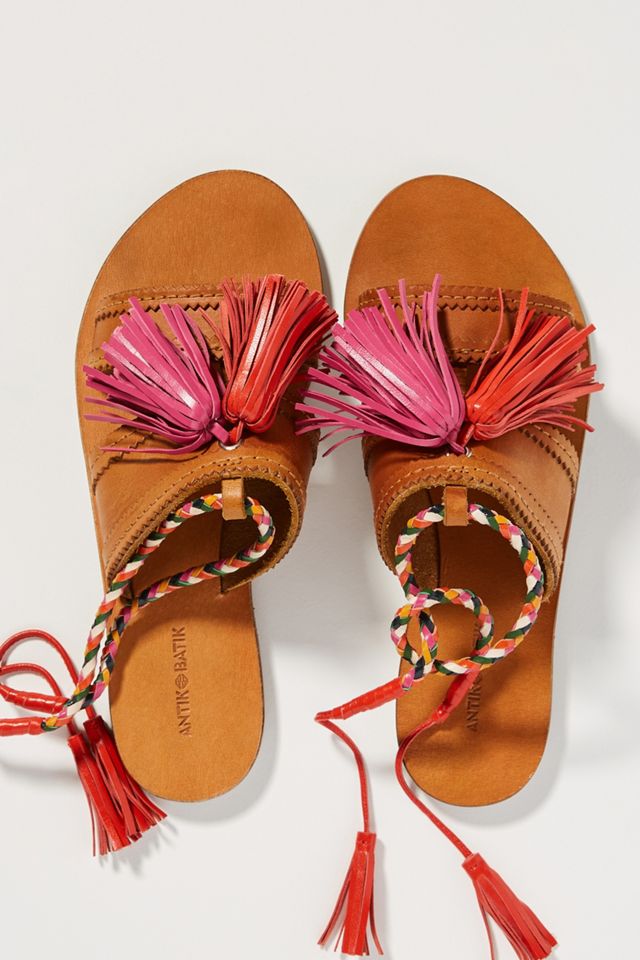 Antik Batik Youri Tasseled Sandals #1
