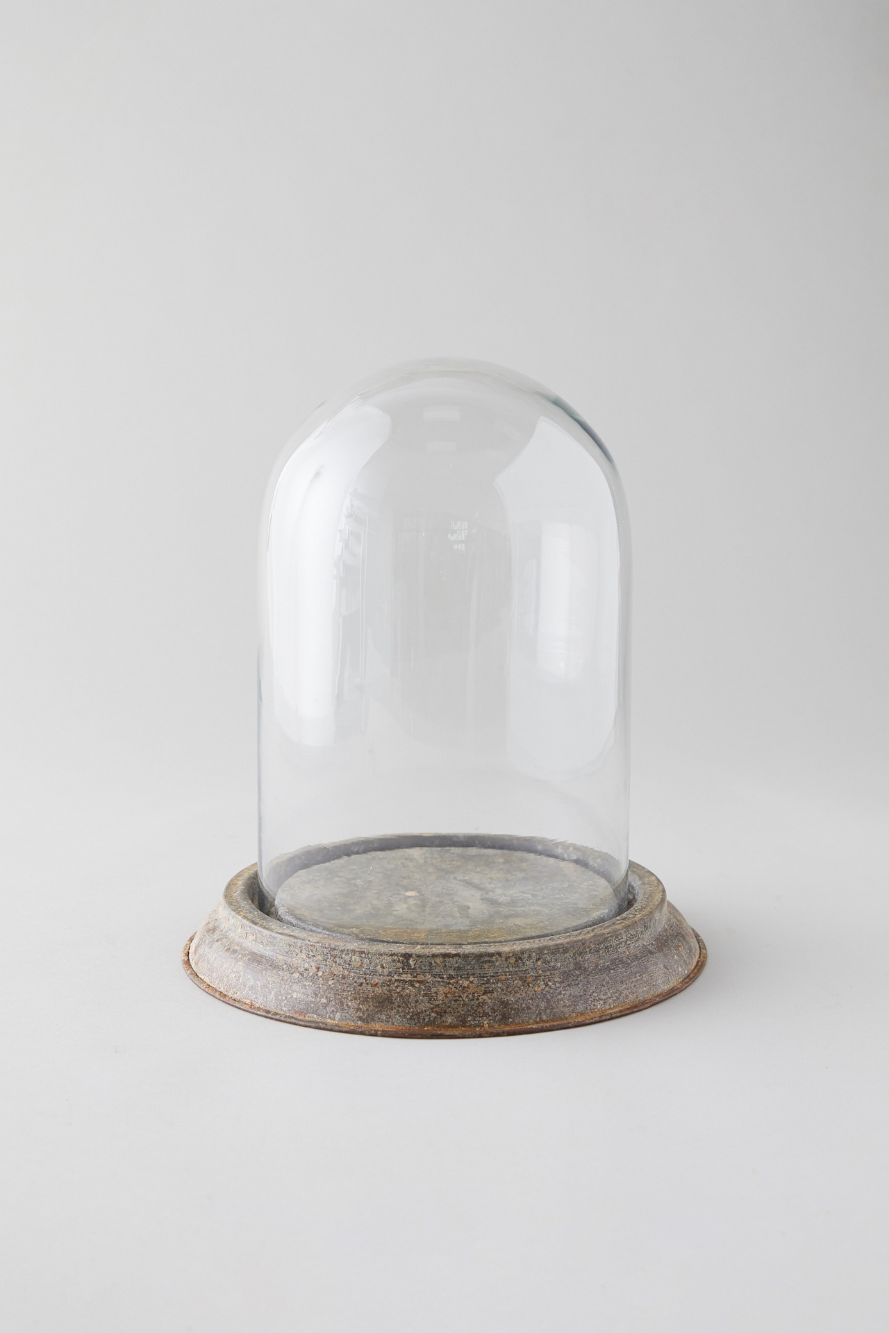 Distressed Iron + Glass Cloche