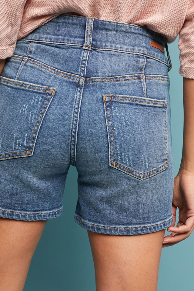 Pilcro High-Rise Pintucked Denim Shorts #2