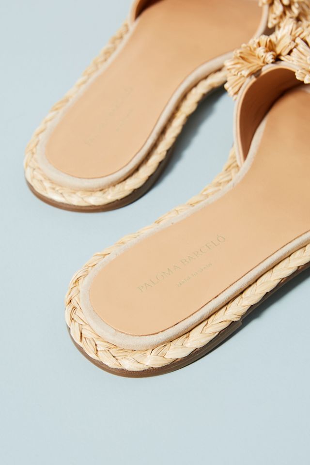 PALOMA BARCELOサンダル Paloma Barcelo Raffia Slide Sandals | Anthropologie