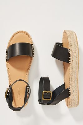 Soludos Cadiz Espadrille Sandals In Black ModeSens