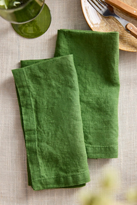 Linen Tales Lithuanian Linen Napkins, Set Of 2