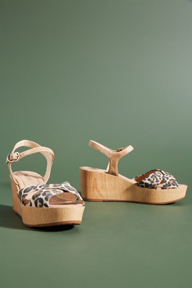 Maypol Leopard-Print Wedge Sandals #1
