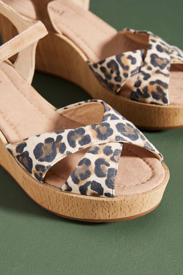 Maypol Leopard-Print Wedge Sandals #2