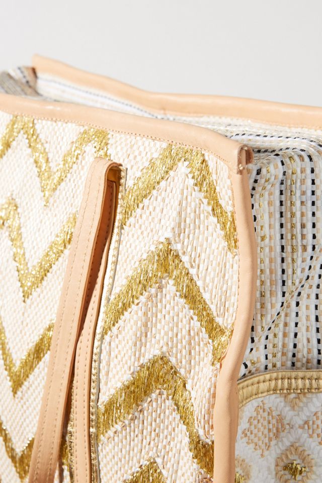 En Shalla Large Chevron Market Tote Bag #2