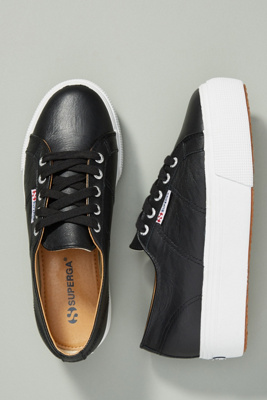 Superga Leather Platform Sneakers