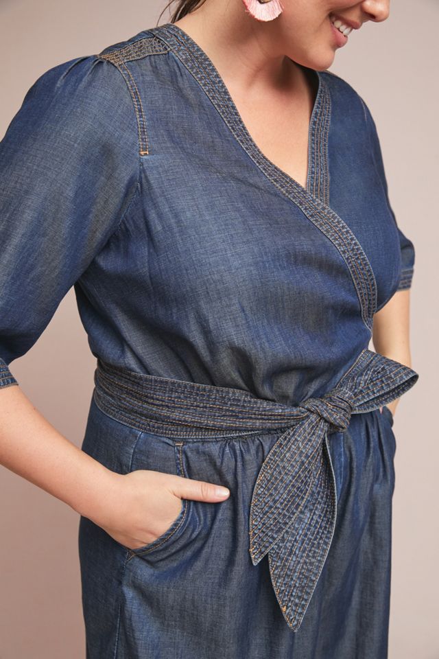 Pilcro Belted Denim Romper #5