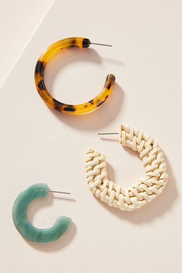 Beach Day Hoop Earring Set #1