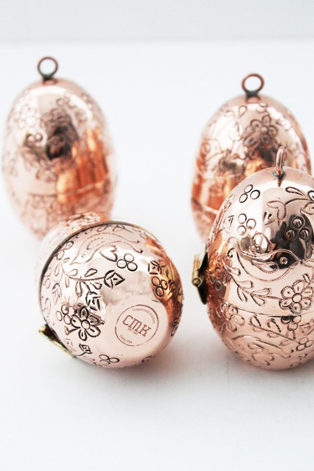 Coppermill Kitchen Signature Egg Embossed Ornament, Set of 4 #2