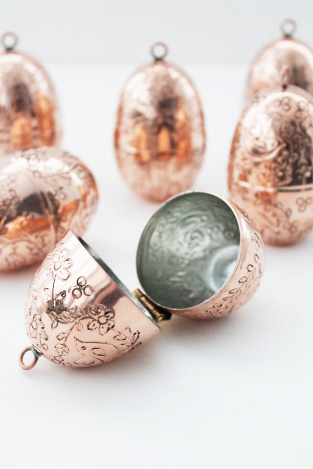 Coppermill Kitchen Signature Egg Embossed Ornament, Set of 4 #3
