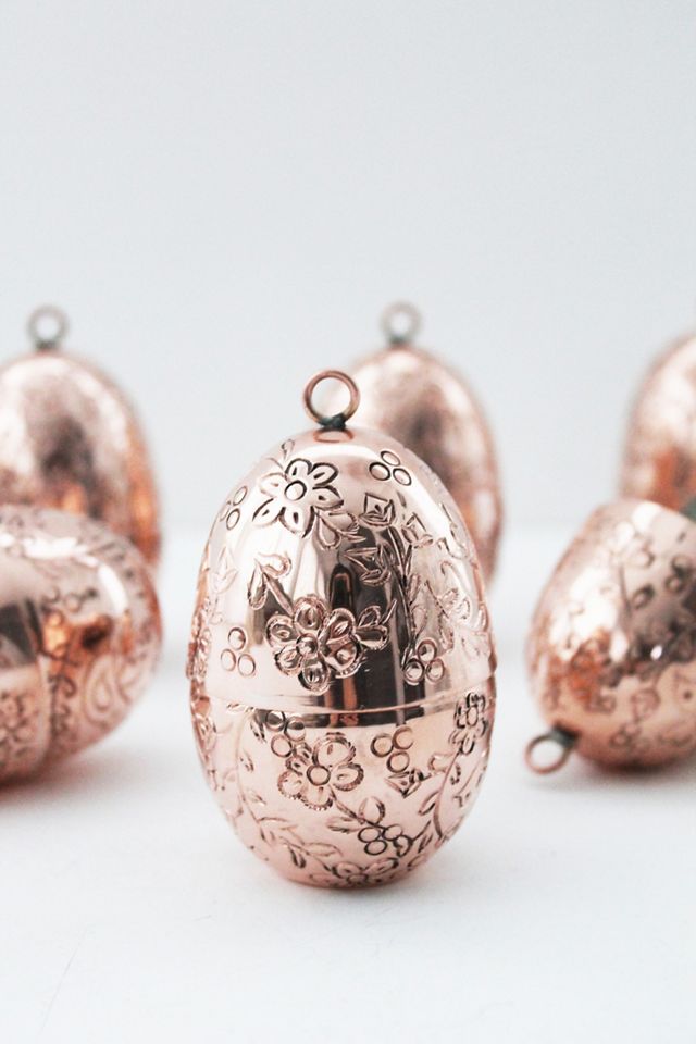 Coppermill Kitchen Signature Egg Embossed Ornament, Set of 4 #4