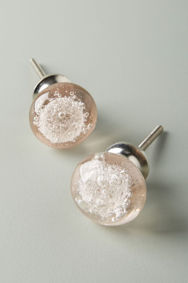 Glass Bubble Knobs, Set of 2