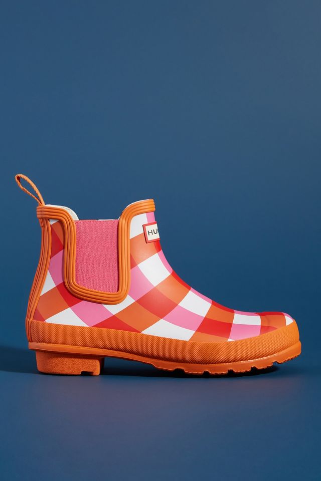Hunter gingham rain store boots