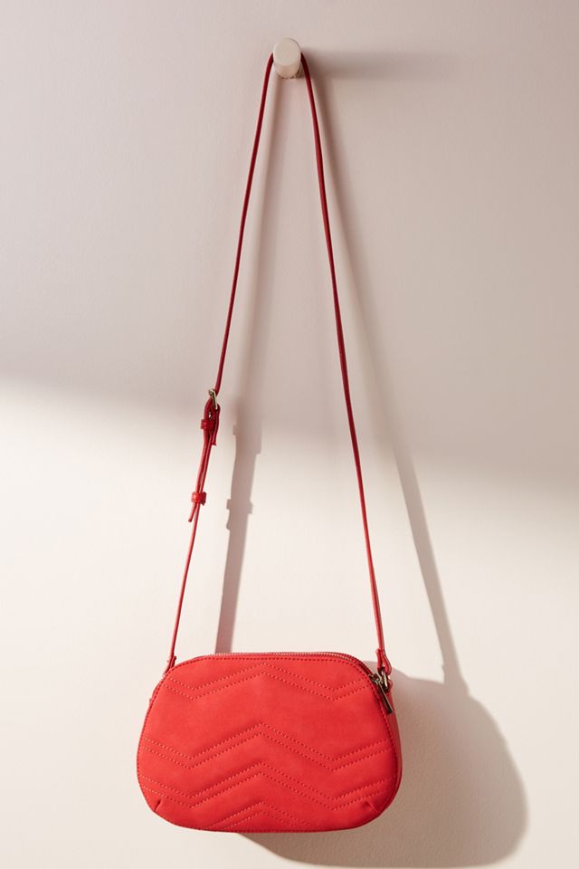 Chevron-Stitched Crossbody Bag #1