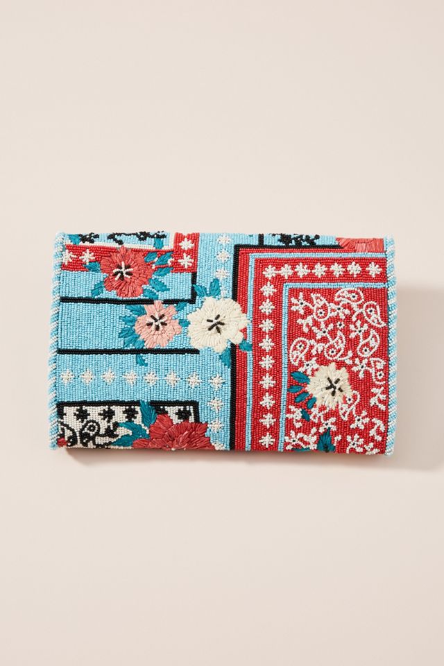 Botanical Garden Beaded Envelope Clutch #1