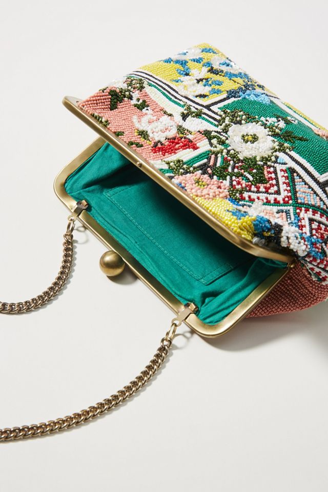 Floral Patchwork Beaded Clutch #2