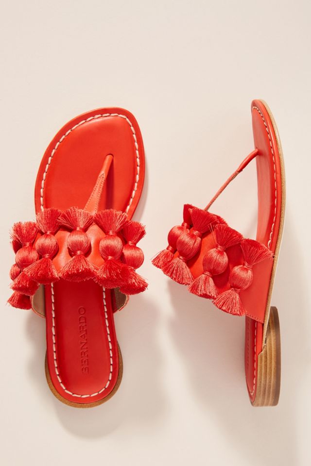 Bernardo Tara Fringe Sandals