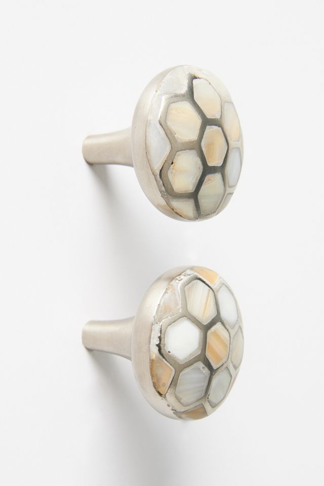 Pearlescent Serpentine Knobs, Set of 2 #1