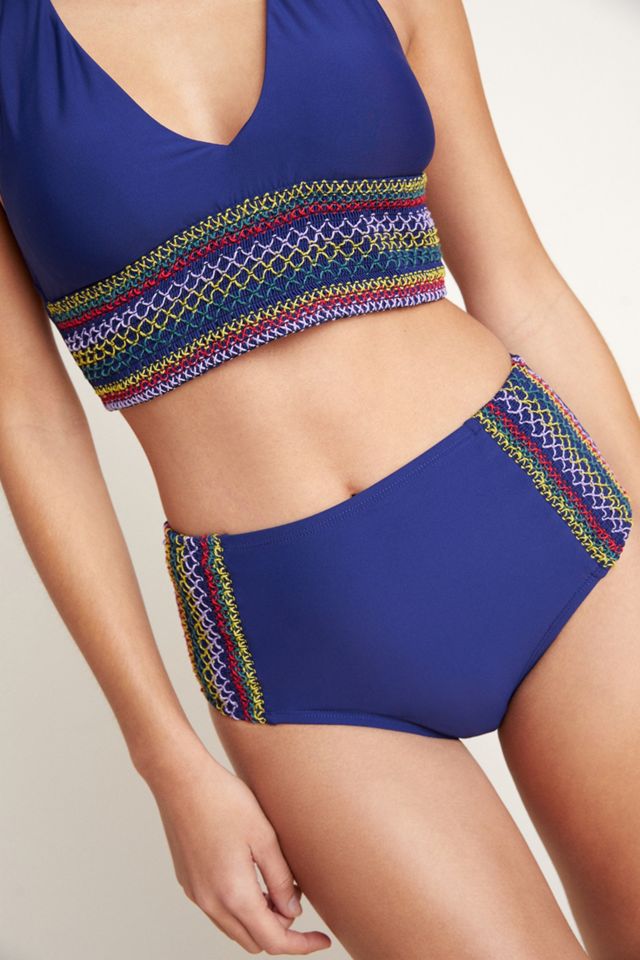 Anthropologie Smocked High-Waisted Bikini Bottoms #2