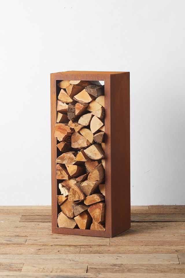 Corten steel firewood storage new arrivals