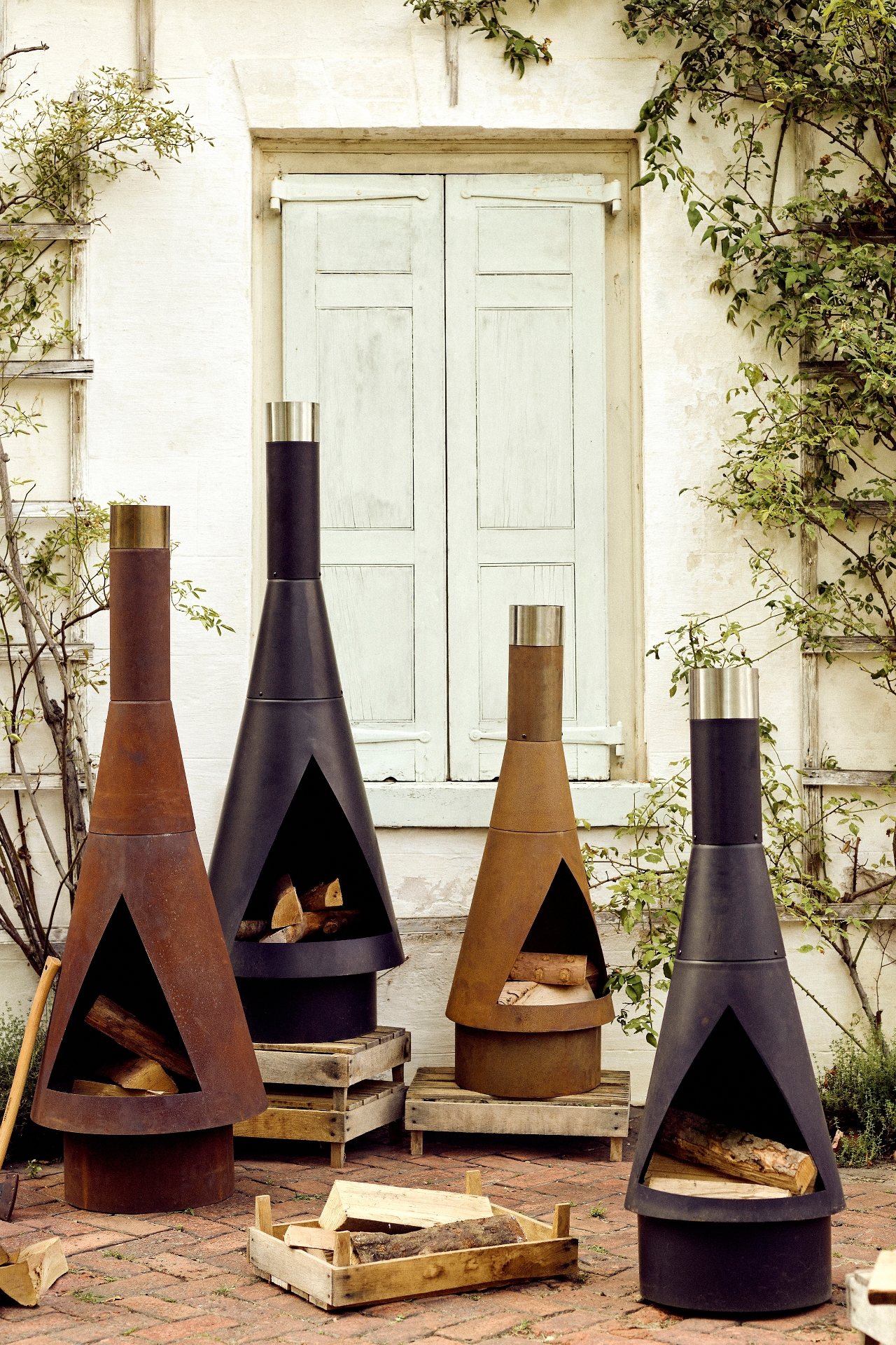 Angled Obelisk Chiminea