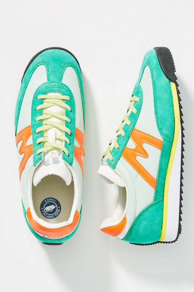 Karhu Green Colorblocked Sneakers