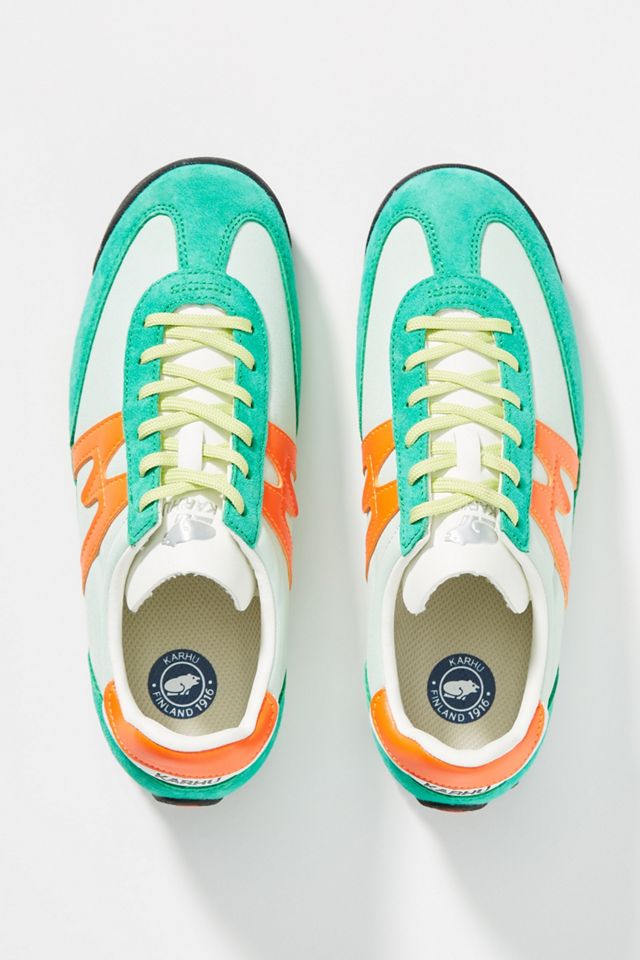 Karhu Green Colorblocked Sneakers #1