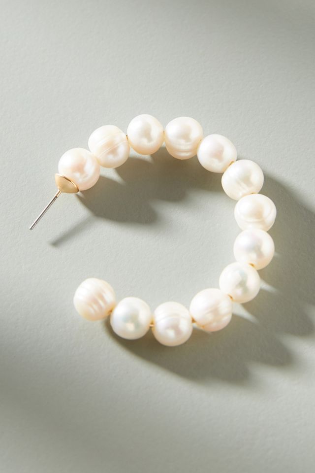 Katherine Pearl Hoop Earrings #1