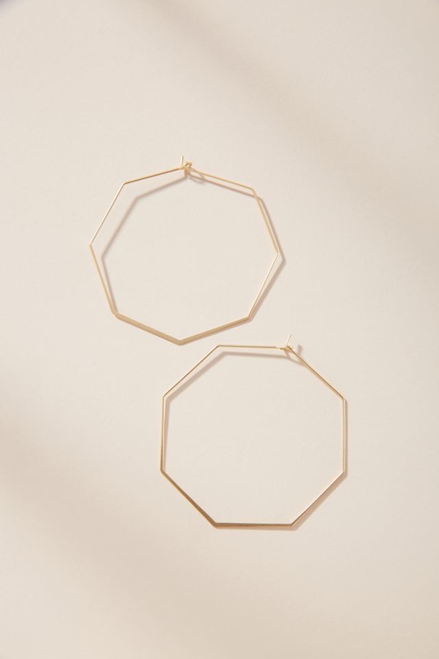 Octagon Hoop Earrings