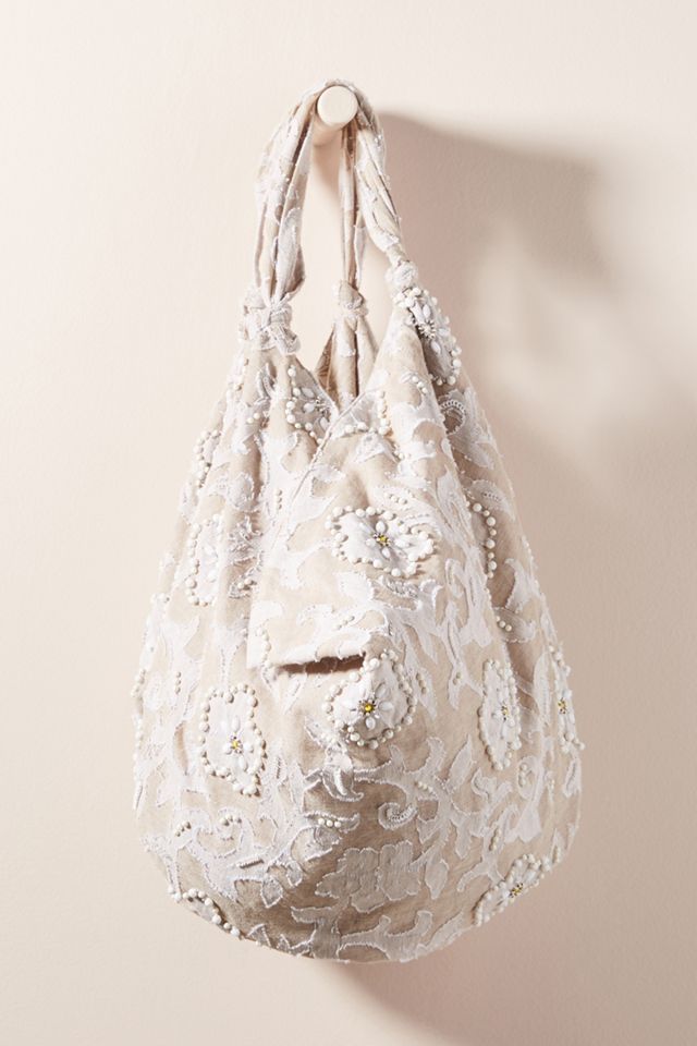 Clara Beaded Slouchy Tote Bag #1