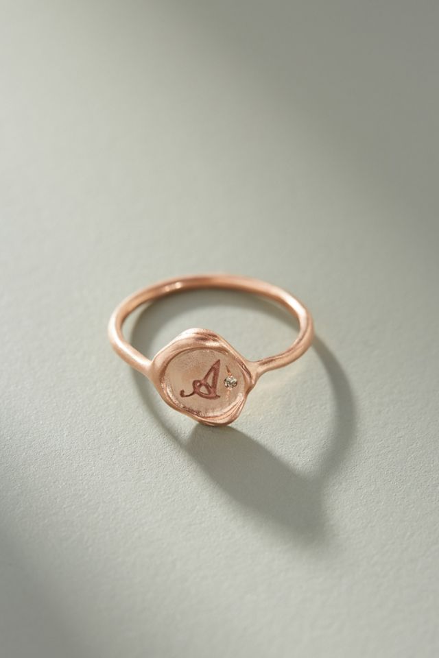 Sirciam 14K Rose Gold Monogram Ring #1