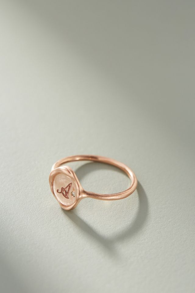 Sirciam 14K Rose Gold Monogram Ring #2