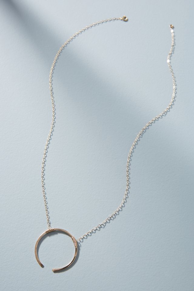 Open Circle Pendant Necklace #1