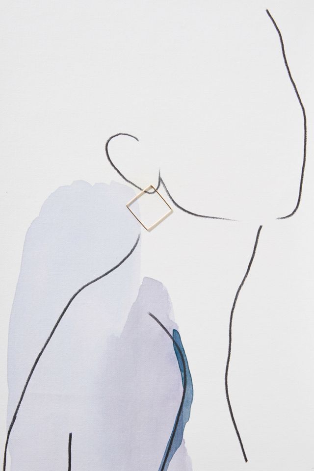 Zelda Square 14K Gold-Filled Hoop Earrings #2