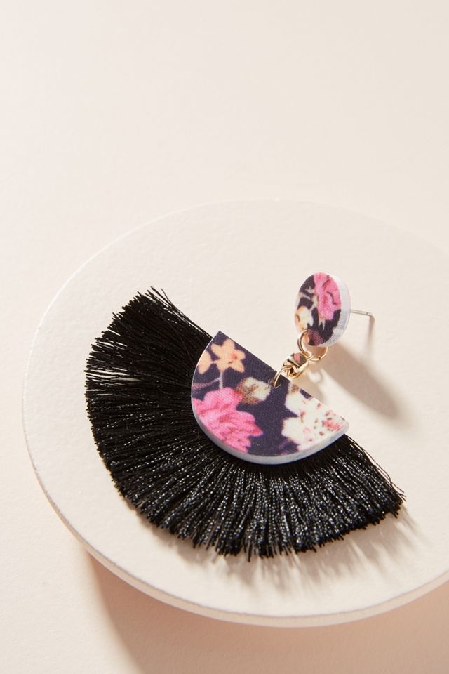 Playful Prints Fringe Drop Earrings #1