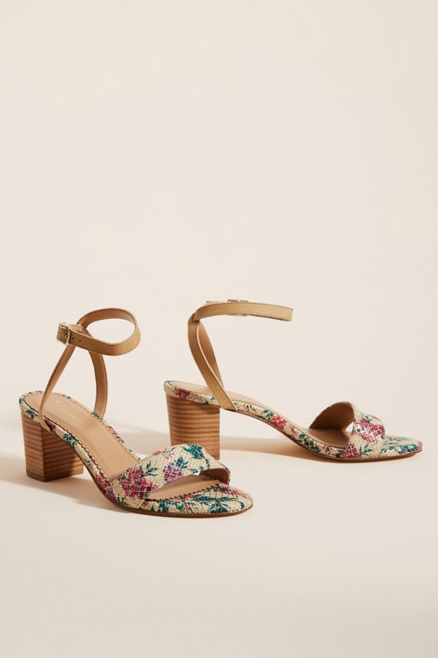 Anthropologie Mischa Printed Heeled Sandals #1