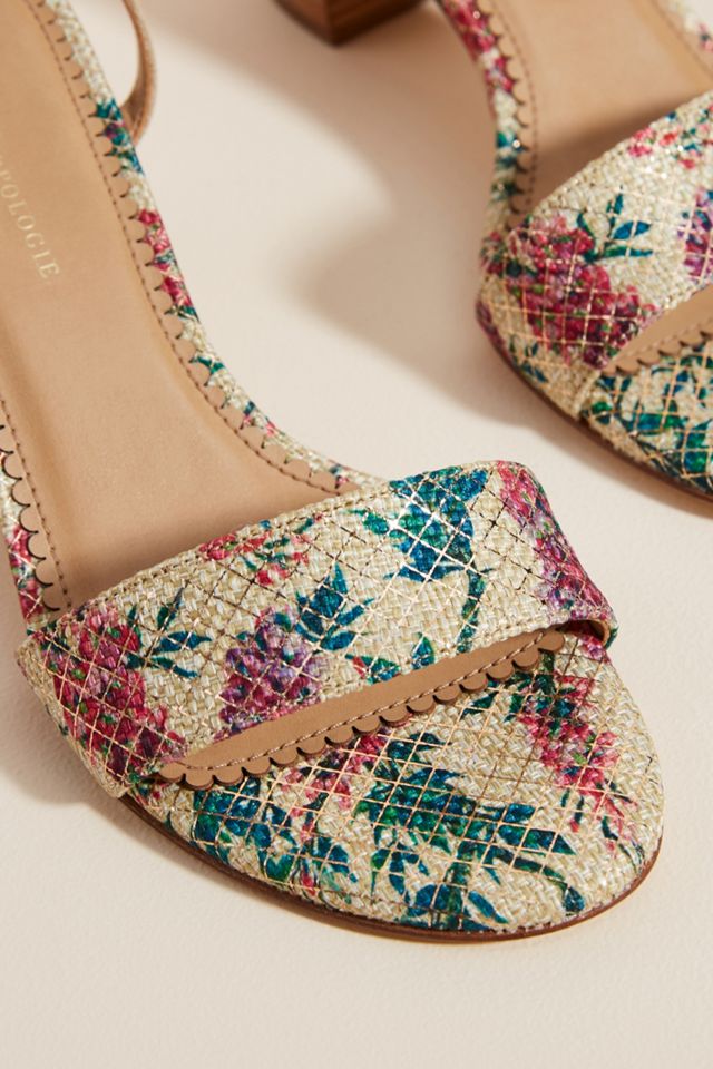 Anthropologie Mischa Printed Heeled Sandals #2