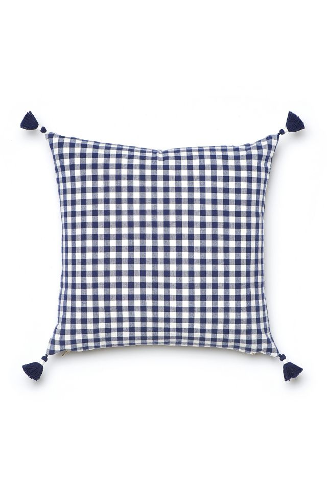 Navy hot sale gingham pillow