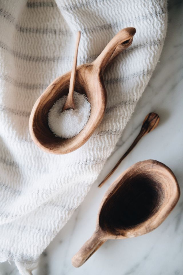 Roan Iris Olive Wood Spice Bowl and Spoon #3