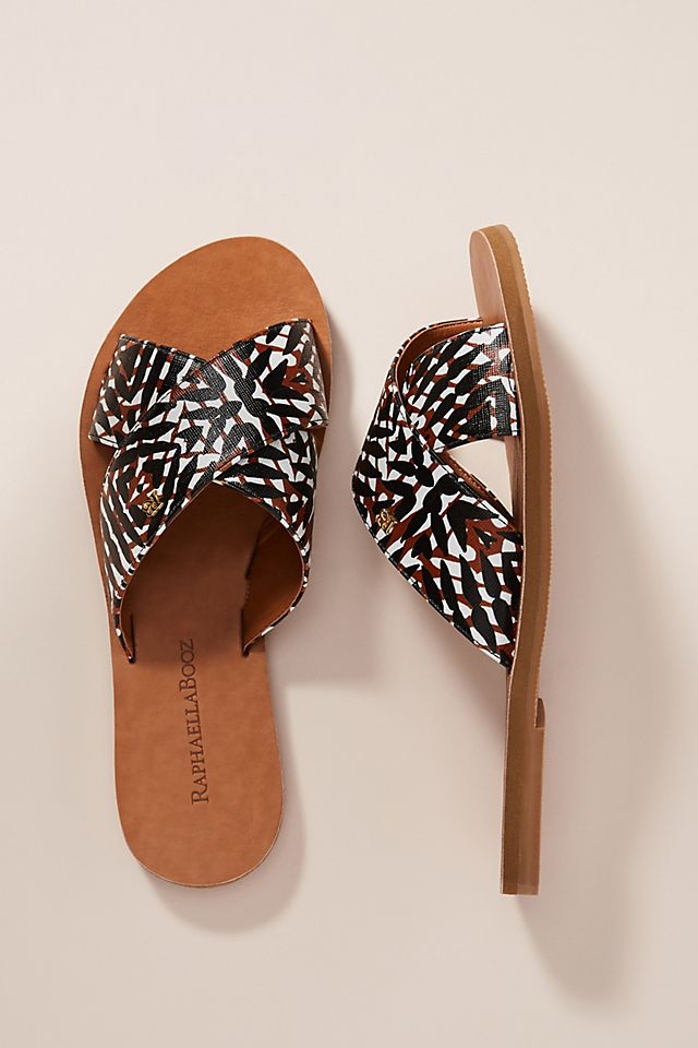 Raphaella Booz Printed Slide Sandals | Anthropologie