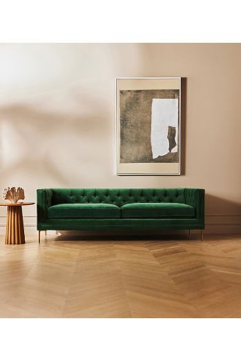 Anthropologie deals green sofa