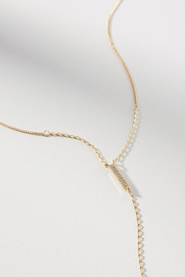 Zosia 14K Gold Lariat Necklace #1